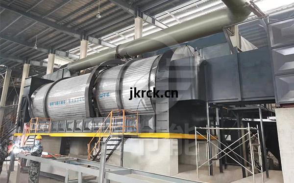 豆渣(zha)烘幹機(ji)運(yun)行現(xian)場(chang)
