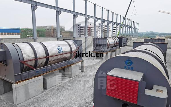 豆(dou)渣烘幹機運轉(zhuan)現場